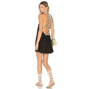 Pitusa Black Swim Coverup with White Accents